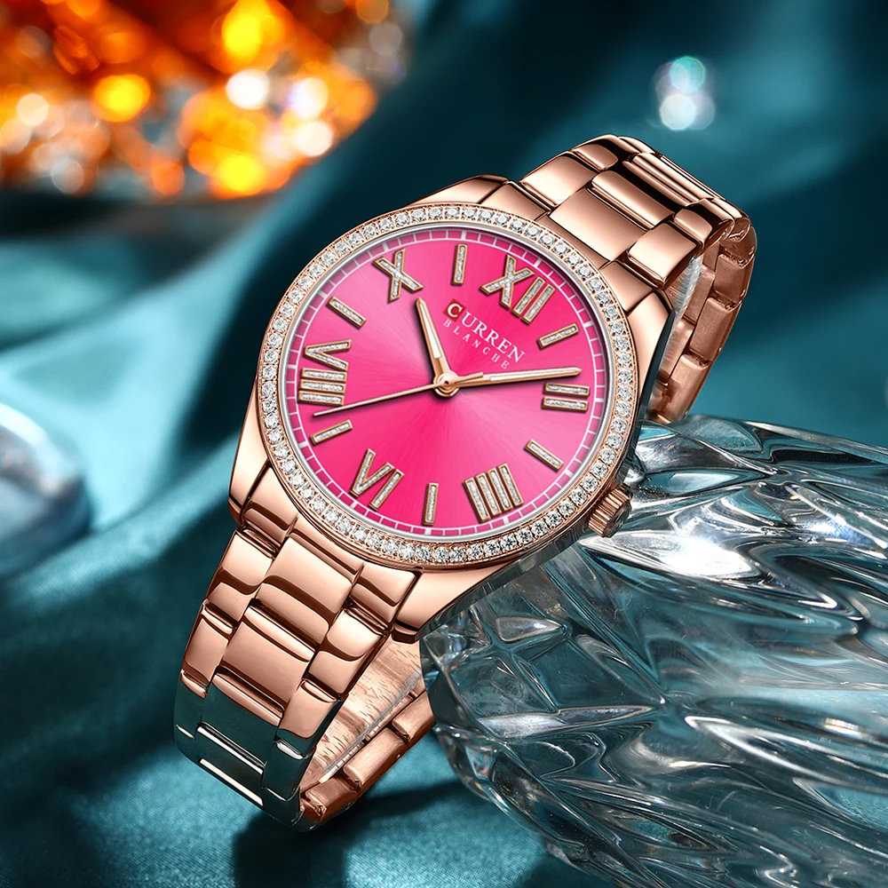 CURREN – Montre-bracelet en acier doré pour femmes, marque de luxe, tendance, élégante, décontractée, étanche image 27 CURREN – Montre-bracelet en acier doré pour femmes, marque de luxe, tendance, élégante, décontractée, étanche - S810c8c0ad0ae474a9405caa96717eb78J