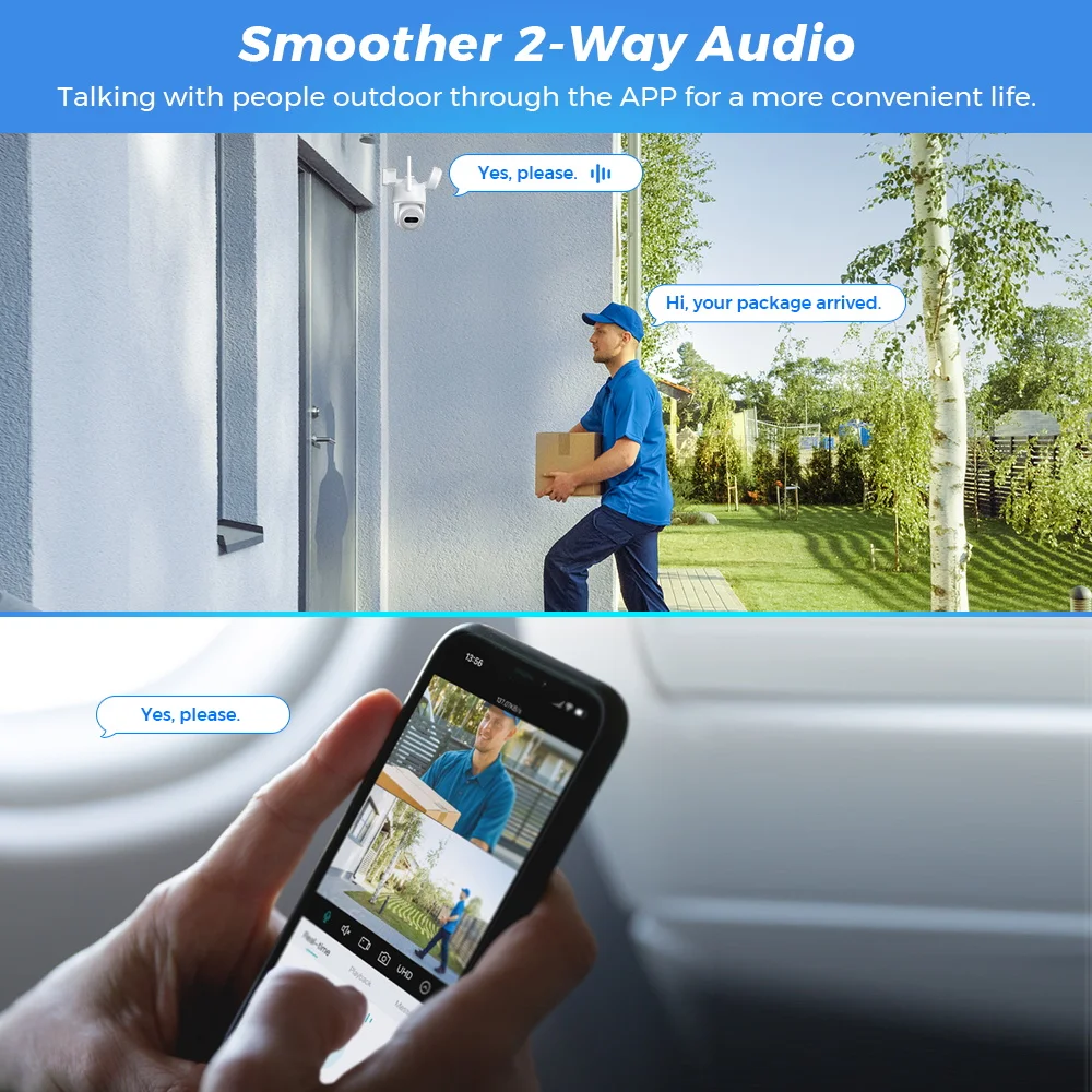 4K 8MP Wifi Camera PTZ Outdoor Dual Screen Human Detection 4MP CCTV Video Survei