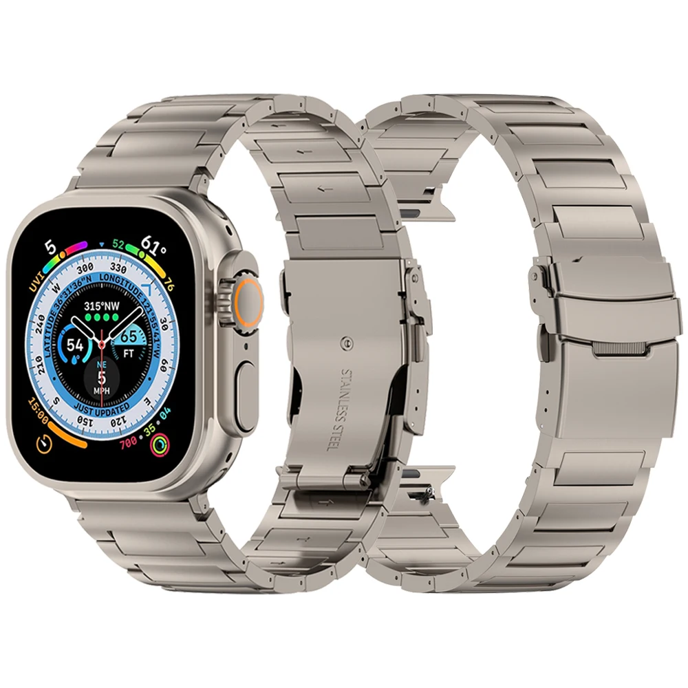 LuxuryTitaniumWatchStrapsForAppleWatchBandsUltra249mm45mm