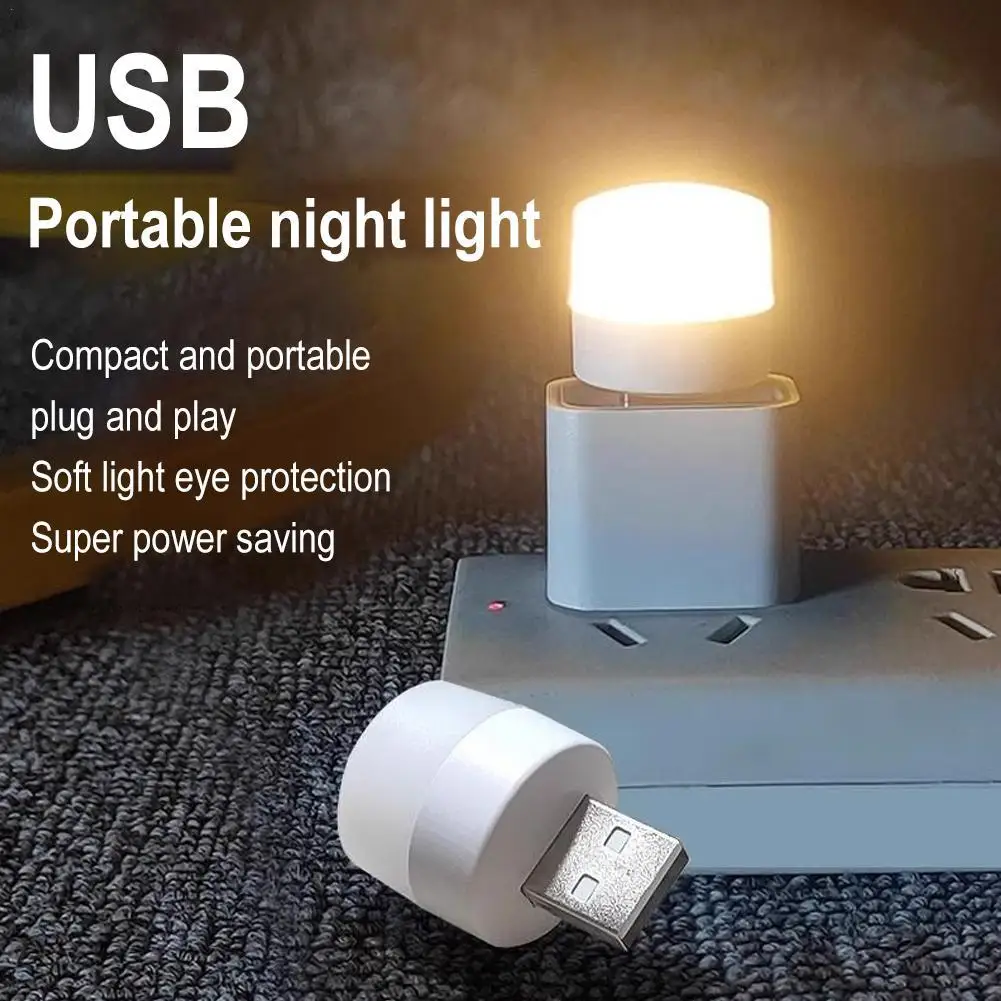 

USB Night Light Super Bright Eye Protection Sleep Bedside Light Bulb Emergency Energy-saving Desk Lamp Home Bedroom Dormitory