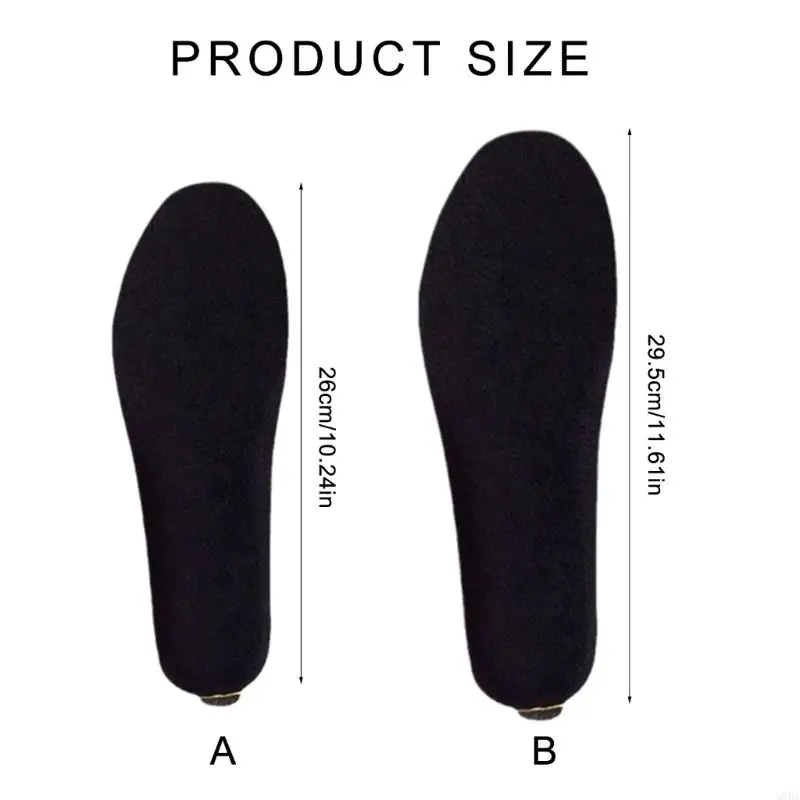 G8DA Foot Heater Insoles with USB 5V1A Charging Heating Insole Heated Shoe for Hiking Skiings and Office Use