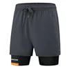 New For 2024 Summer Fake Two Piece Men'S Beach Quick Dry Running Sports Board Black Shorts Casual Oversize 8XL 9XL Pants Trouers 4