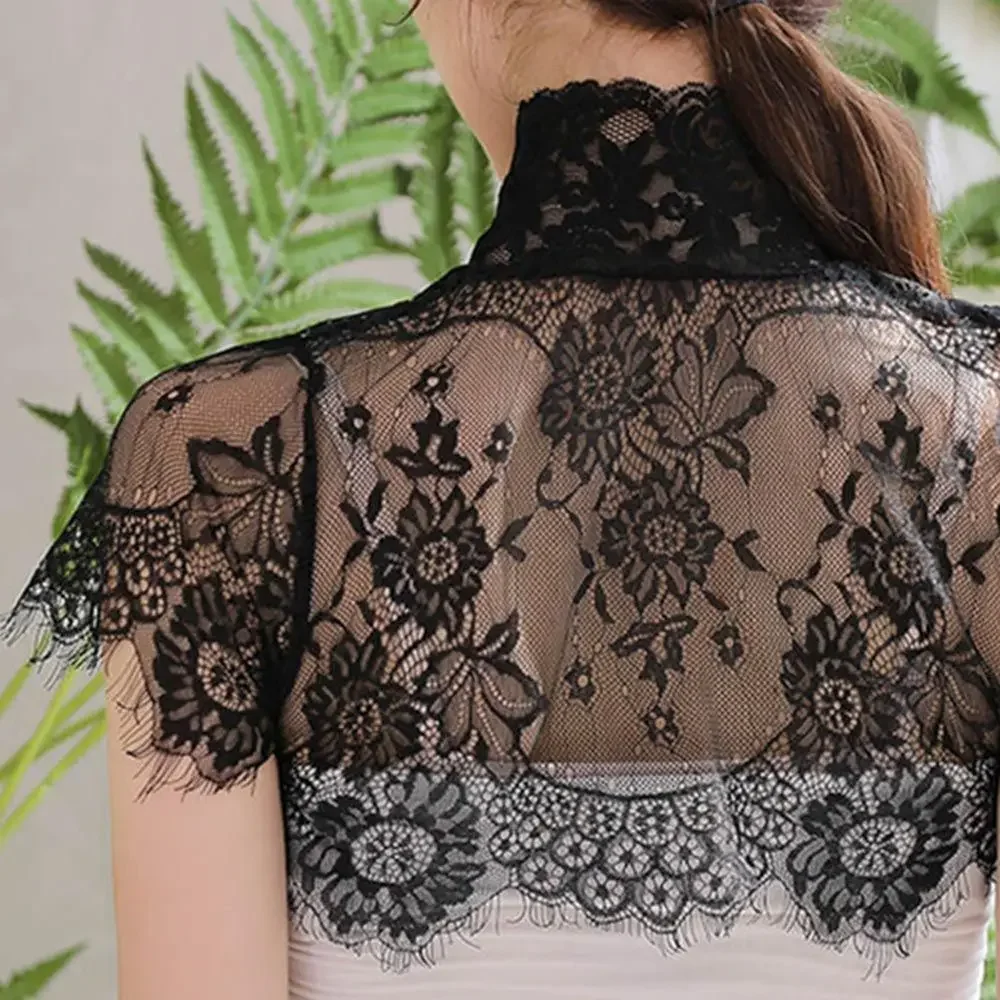Women's Detachable Lace Crochet Collar Blouse Dickey
