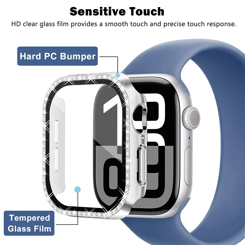 Luxury Bling Bumper Protector with Diamond Glass Cover