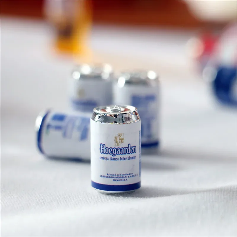 Kitchen Toy Set 1/12 Dollhouse Mini Soda Beer Cans Miniature Food Play Scene DIY Manual Model