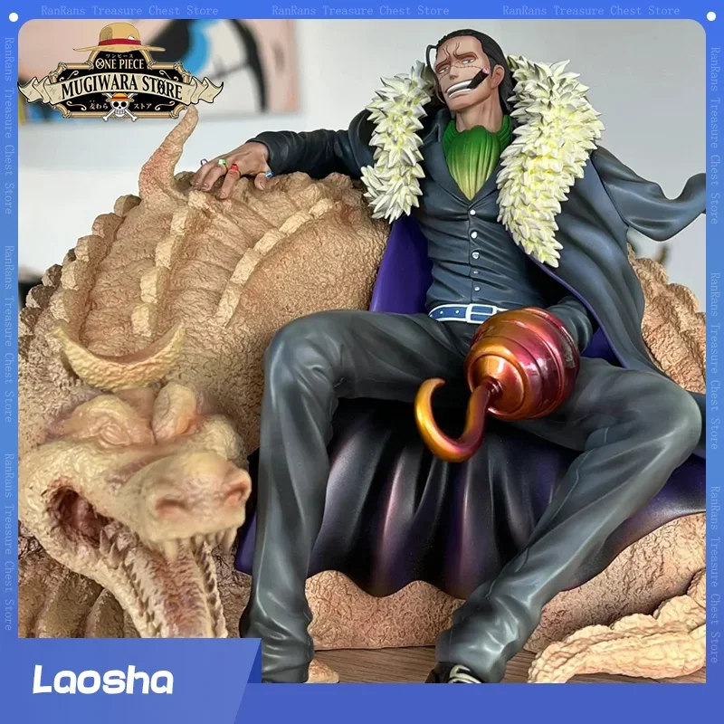 

One Piece Bt Sitting Posture Laosha Gk Anime Figure Sir·Crocodile Shichibukai Sand Crocodile Figures Model Collectible Toy gifts