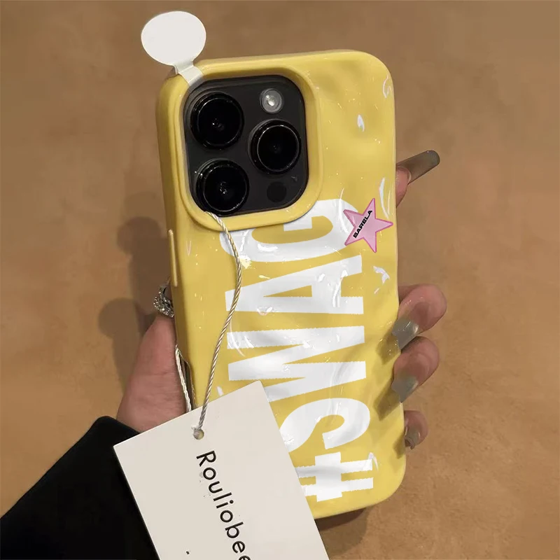 Swag Hip Hop Personalized Alphabet Phone Case For IPhone 16 15 11 Pro 13 12 14 17 Pro Max 16 Plus 17Air Wave Fashion Soft Cover