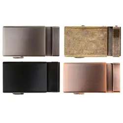 Men's Automatic Slide Buckle replacement made from rectangle ratchet belt buckle