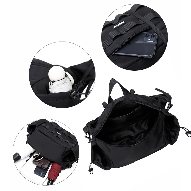 Men's Simple Shoulder Crossbody Bag Large Capacity Chest Bag