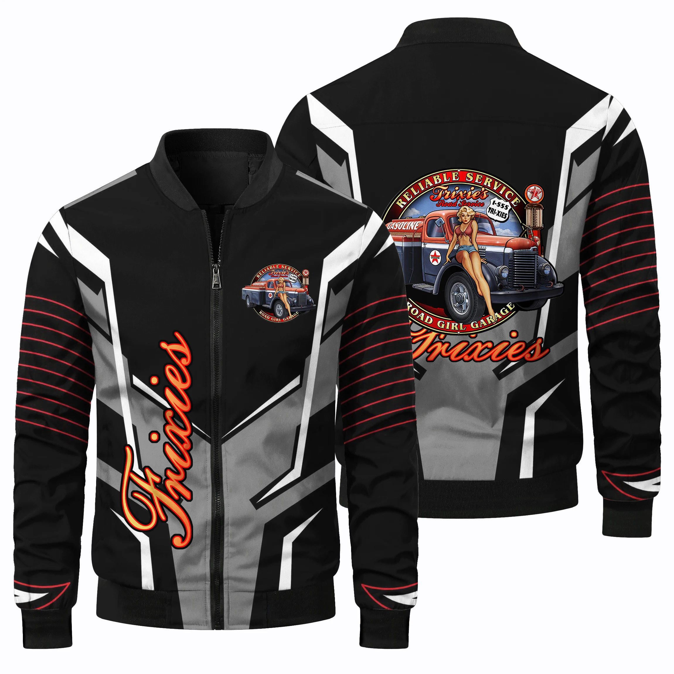 Chaqueta de manga larga con estampado 3D de coches retro americanos para hombre, nueva chaqueta para deportes al aire libre, para acampar, todoterreno, primavera y otoño