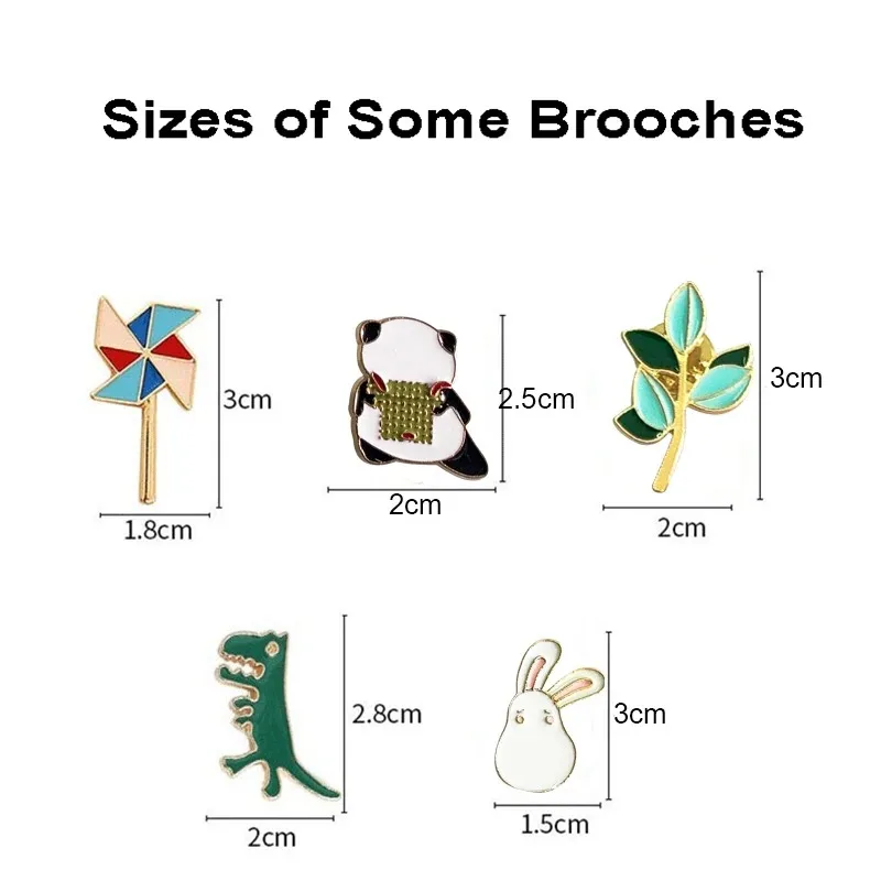 Enamel Pins Random Enamel Pin Brooches Badges Cute Cartoon Brooches for Child and Women Metal Small Jewelry with Many Different Shapes