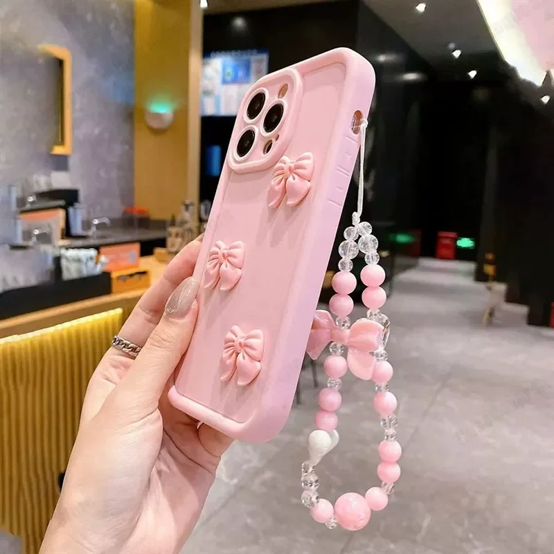 3D Butterfly Hand Strap Shockproof Phone Case Cover