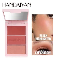 3 in 1 Waterproof Eyeshadow Highlight Bronzer Cheek Blush Palette 1