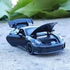 New 1:32 Porsche 911 GT3 Supercar Alloy Car Model With Pull Back Sound Light Children Gift Collection Diecast Toy Model Ornament 4