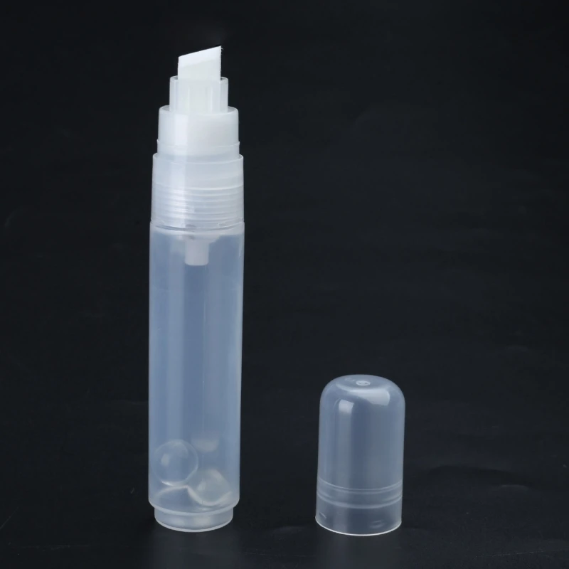 1/2Pcs Refillable Empty Paint Pen Clear Pen Rod Acrylics Empty Marker 10mm Chisel Tip For Writing Drawing D2RC