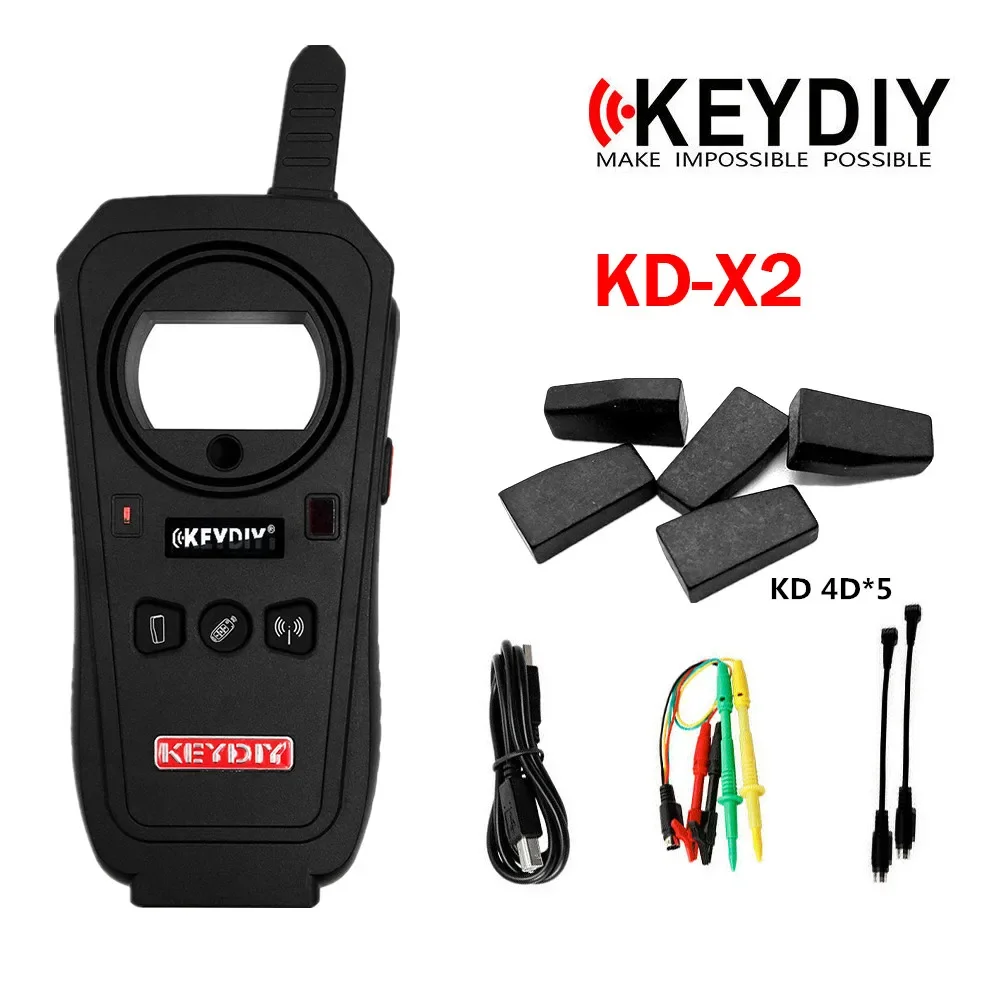 KEYDIY KD-X2 Remote Maker Unlocker Generator Transponder Chip Copier Car Key Frequency Tester with KD 4D Super Chips key programmer