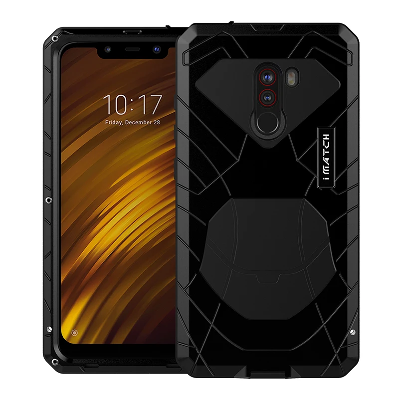 Original Imatch Daily Metal Case For Xiaomi Pocophone Poco X2 X3 F2 Pro Nfc Luxury Metal Silicone Full Protection Phone Cover