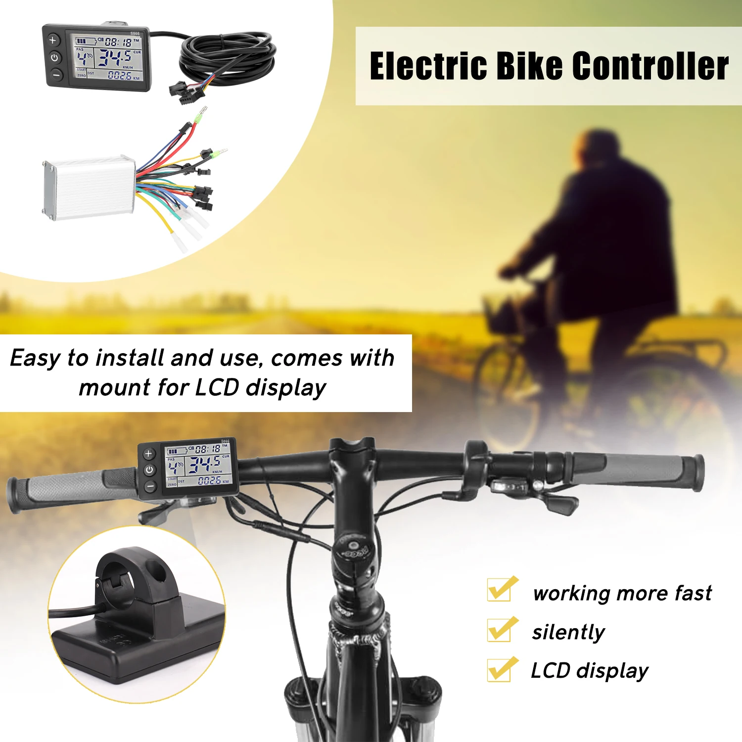Electric Bike Controller 24V-48V/36V-60V 350W Brushless E
