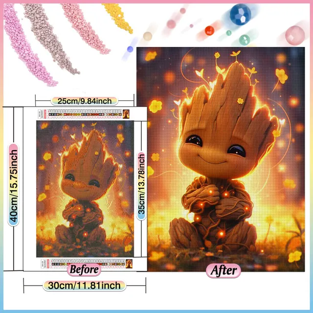 Disney-Kit d'artisanat de dessin animé de mosaïque de diamant, peinture de diamant, tureMouse, plein rond, carré, cadeau de décoration à la maison 3