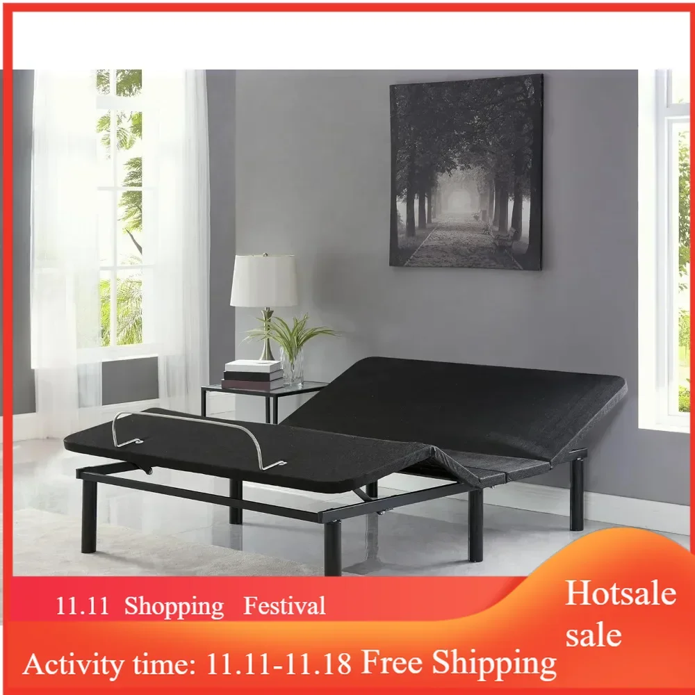 Deep Sleep Enabling Serenity Adjustable Bed Frame Full, Head & Foot Incline, 7 Adjustable Positions, Wireless Remote