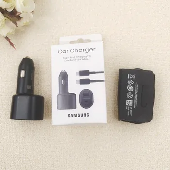 Caricabatteria da auto USB tipo C Samsung da 60 W PD Super ricarica Galaxy S25 S24 S23 S22 Ultra A55 A54 A35 45 W/15 W Caricatore a doppia porta in auto