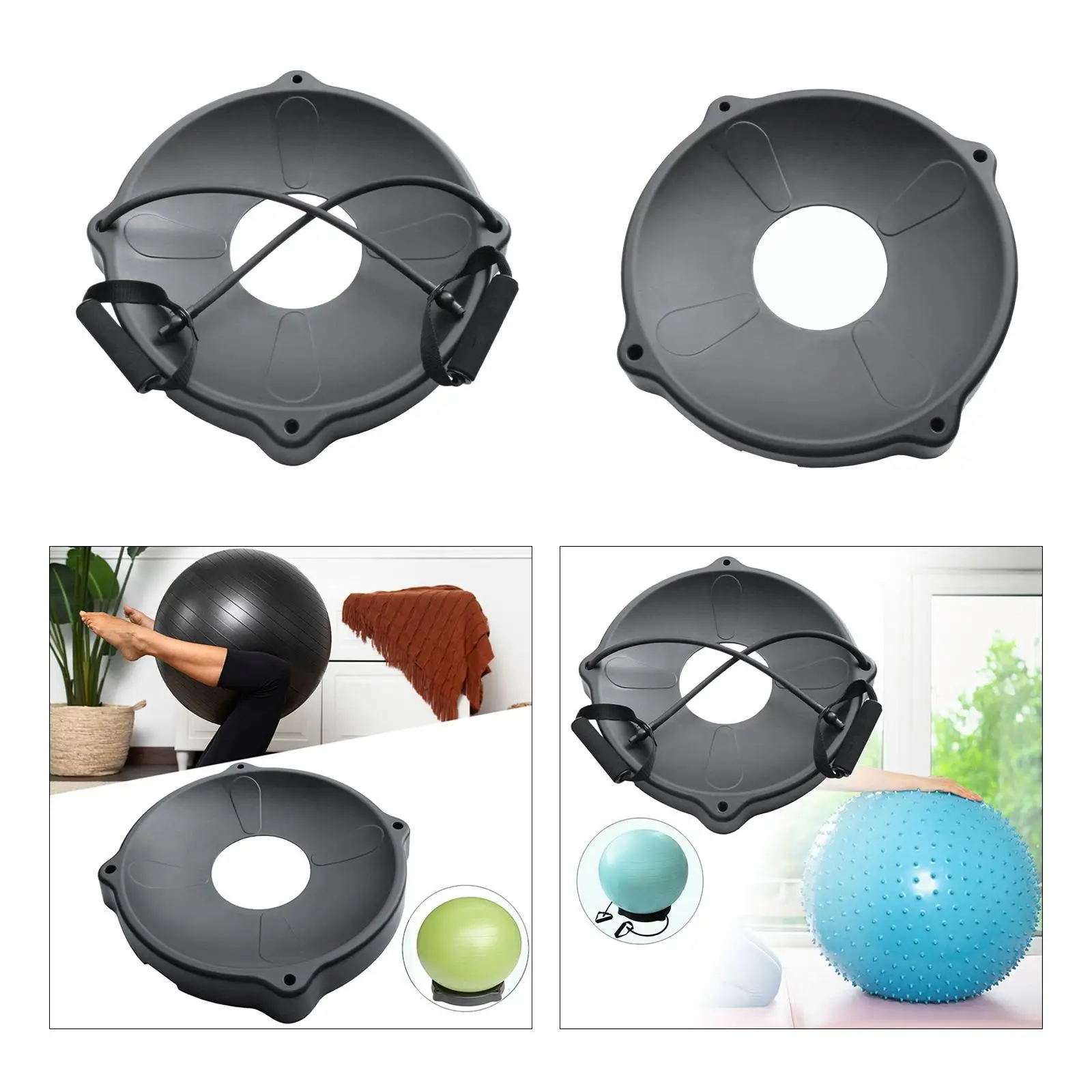 Yoga Ball Chair Stand Base Women Exercise Ball Base for Pilates Outdoor Gym