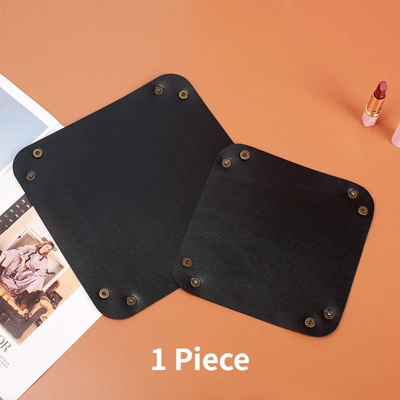 1pc Leather Organizer Desktop Tray Key Plate Home Decoration Organizador Dice Tray Key Wallet PU Leather Folding Storage Box