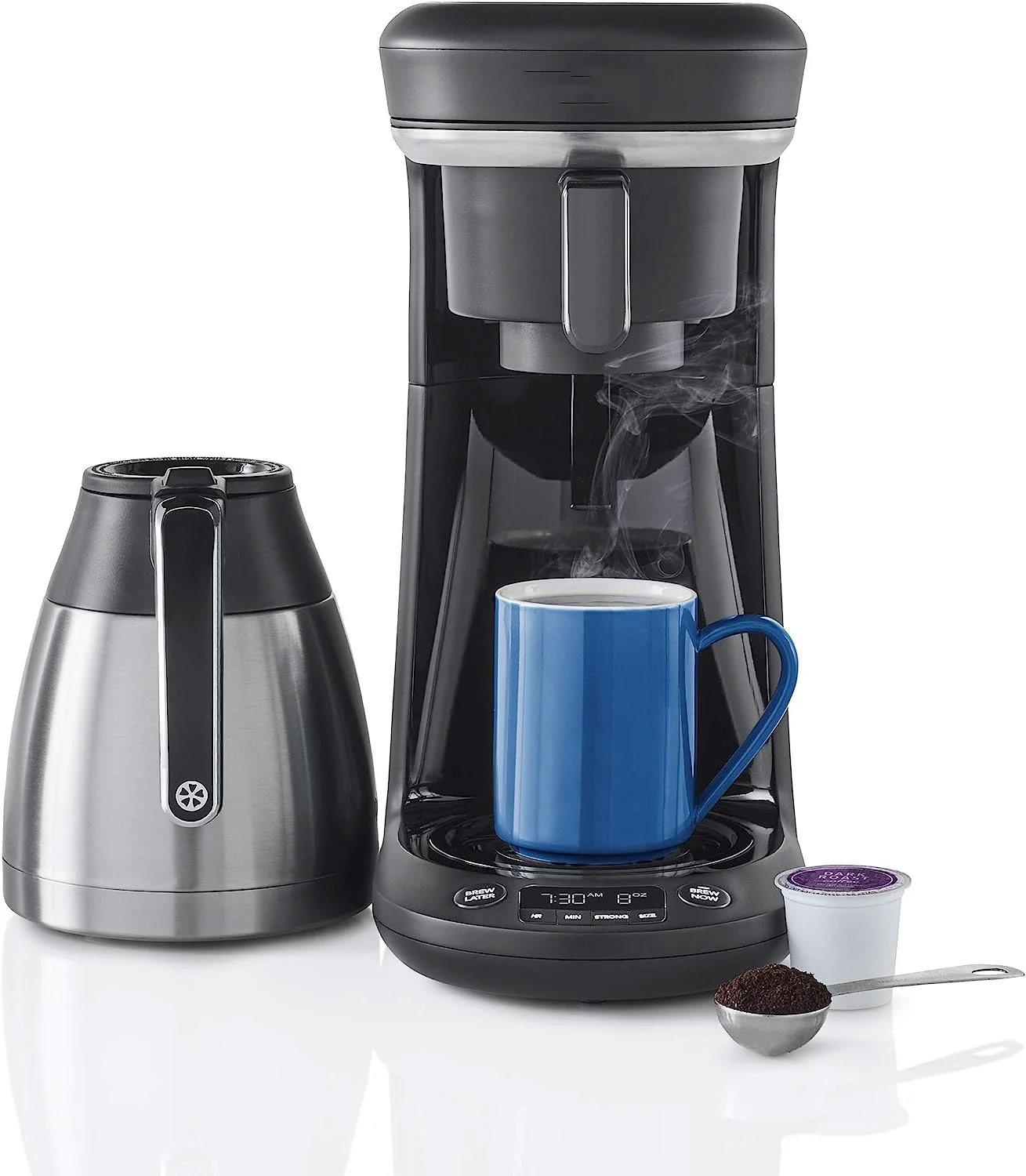 

Coffee Coffee Maker, Programmable Coffee Machine for Single Serve or Carafe Coffee, 10 Cups, Black Slim green coffee Milk steam