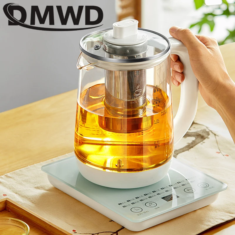 110V/220V Multifunction Electric Preserving Health Kettle Tea Pot Glass Hot Water Heating Boiler Thermal Flower Teapot Filter