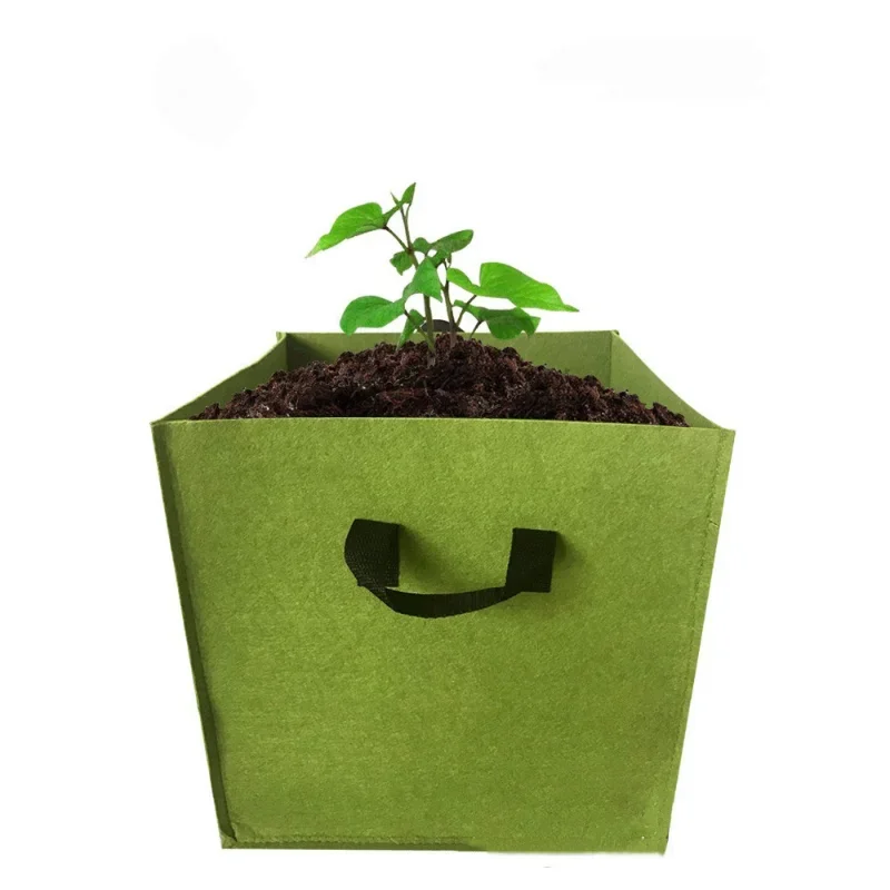 Flower Pot Felt Grow Bag Rectangle Planting Nursery Pot Flower Plant Pot Vegetable Tomato Potato Planters Container Outdoor Garden Tool