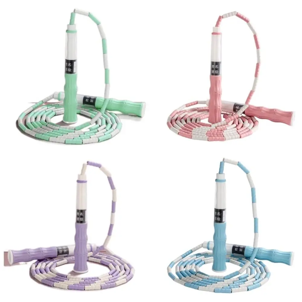 2.5 M Segmented Fitness Jump Rope Adjustable Length No Knots Soft Bead Skipping Rope Professional Weight Loss Fitness