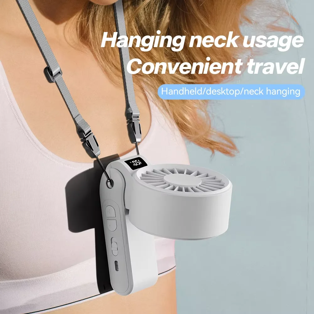 Foldable Rechargeable Handheld USB Fan - Portable Mini Cooling with Adjustable Speeds