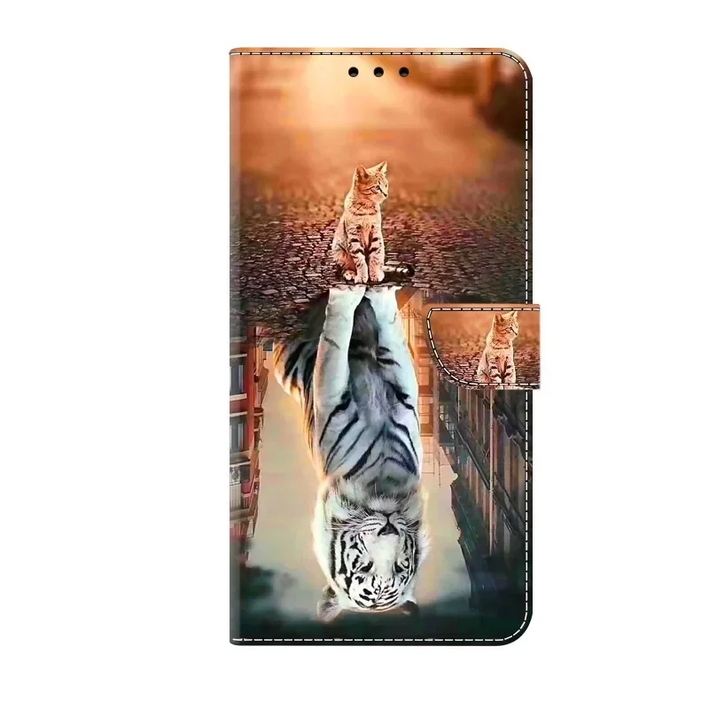 Premium Painted Wallet Flip Stand Phone Case - Elegant Book Cover Design