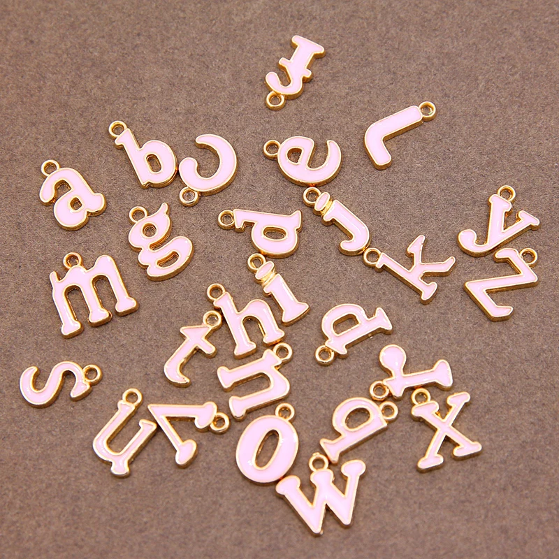 10pcs 10mm Letter Charms Bulk Enamel Charms For Jewelry