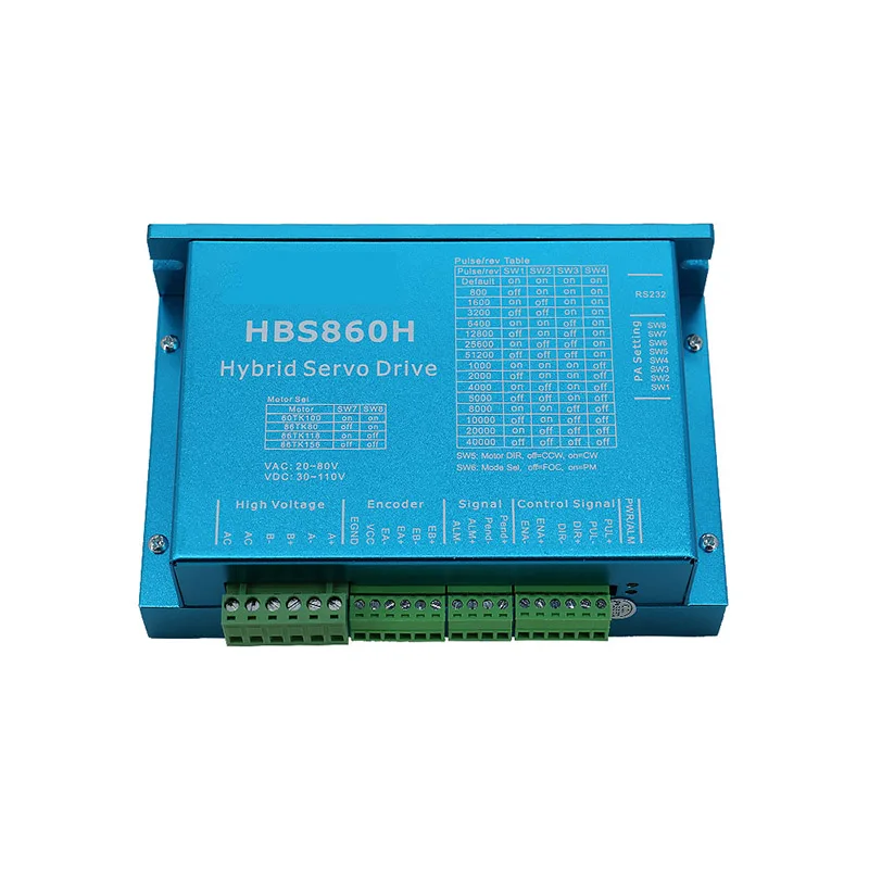 HBS860H HBS86H HB860H HBS57H HBS57 Nema23 Nema34 하이브리드 폐쇄 루프 스테퍼 모터 드라이버 컨트롤러 엔진 드라이브 모듈 CNC