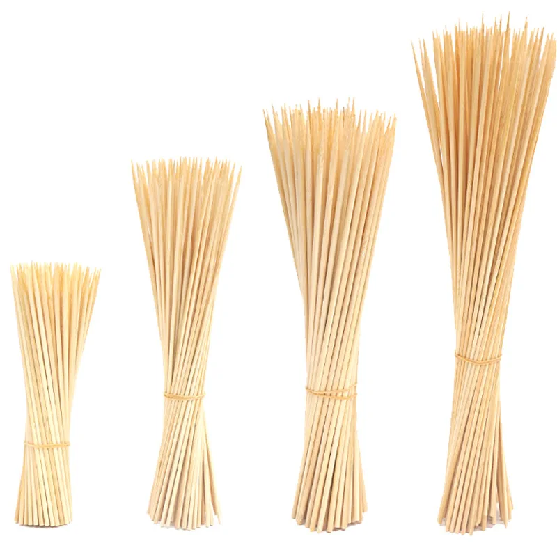BBQ Skewers 100pcs Bamboo Skewer Sticks