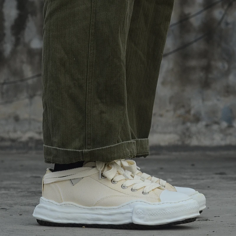 

Men's Soluble Sole Canvas Shoes MMY Thick Bottom Men's Shoes Women's Solid Color Board Shoes Sneakers