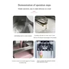 Commercial Ice Cream Machine 18-28 L/H Yield 1850W 3-Flavor Countertop Soft Serve Ice Cream Maker Stainless Steel Cylinder 6