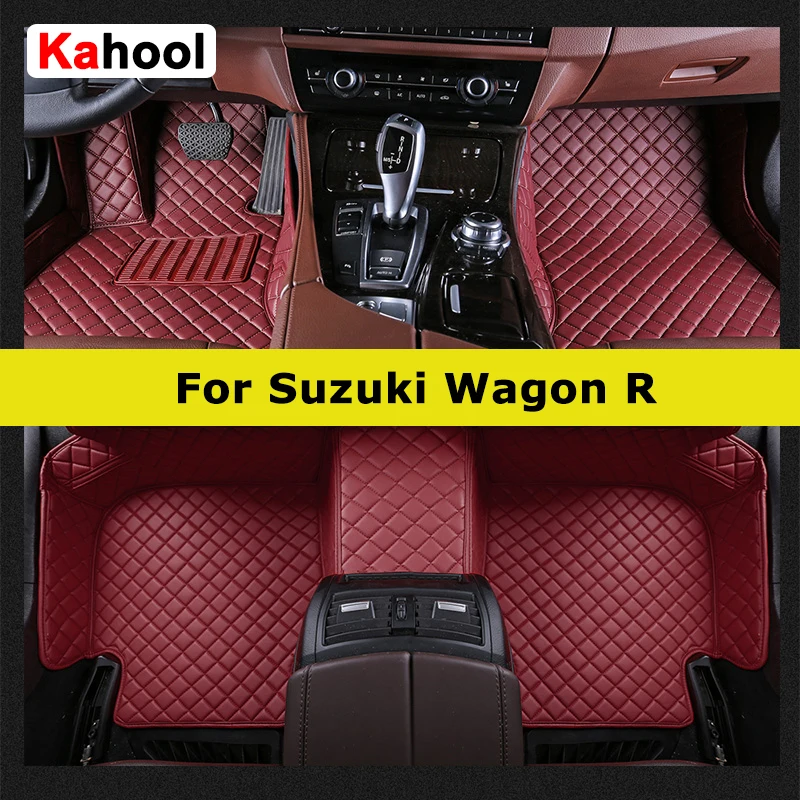 KAHOOL Custom Car Floor Mats For Suzuki Wagon R Auto Carpets Foot Coche ...