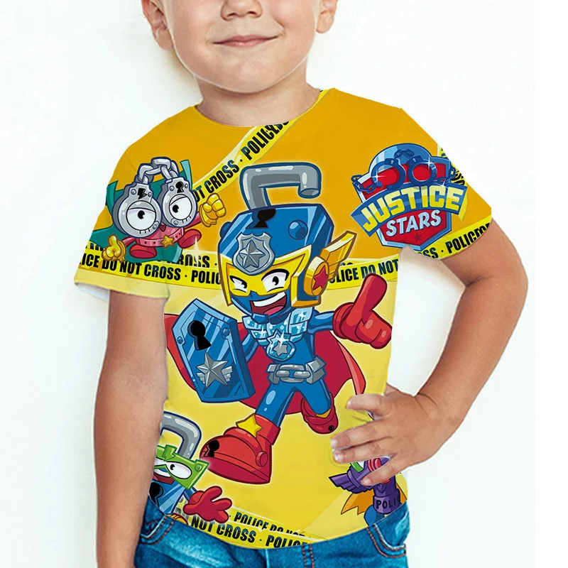 

Superzings Serie 10 T-shirt Kids Cartoon Tee Tops Summer Boys Girls O-Neck T Shirt SuperThings Anime Streetwear Children T shirt
