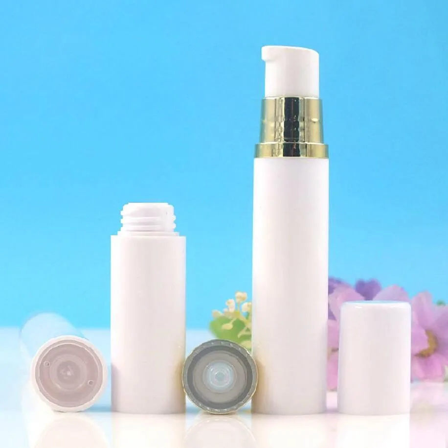 5ML10ML15ML white airless bottle gold vacuum pump lotion emulsion serum sample eye essence skin care sprayer toner packing