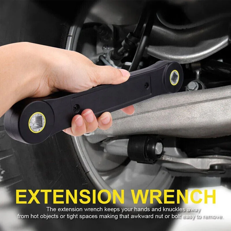 Universal Extension Wrench Set Combination Torque Wrench with 3/8inch 1/4inch Adapter DIY Car Vehicle Repair Hand Tool