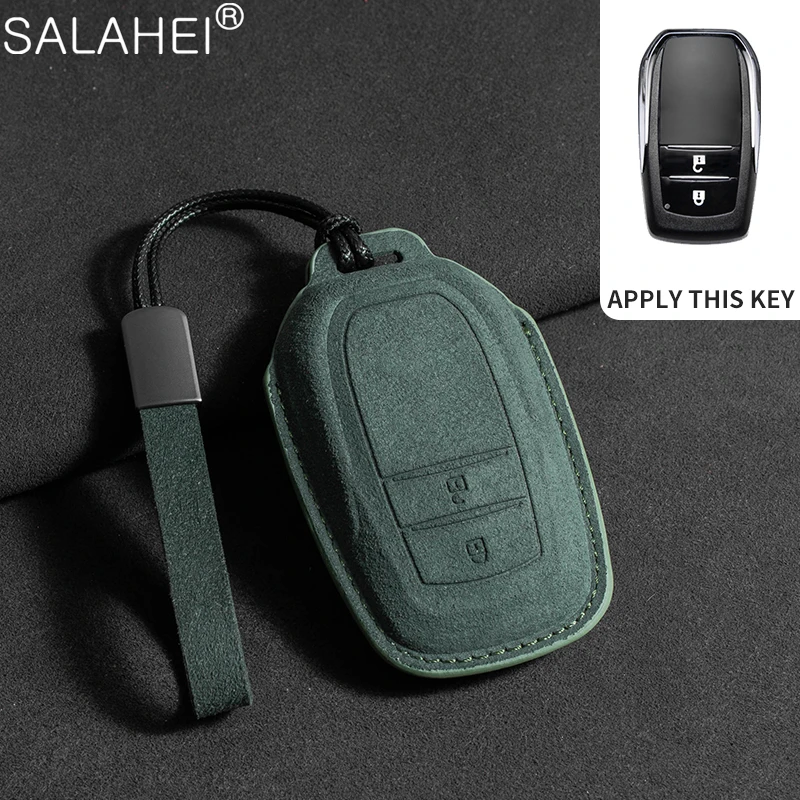 Custodia Per Chiave Auto Per Toyota Hilux Innova Rav4 Fortuner Yaris 2021 Protector Keyless Sheel Fob Portachiavi In Pelle Scamosciata Accessori Shell