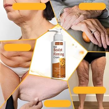 Crema rassodante al veleno d'api e acido ialuronico da 150 g - Crema deccante rassodante idratante profonda non profumata, adatta a tutti i tipi di pelle, migliora l'elevata elasticità e rassoda la pelle 1