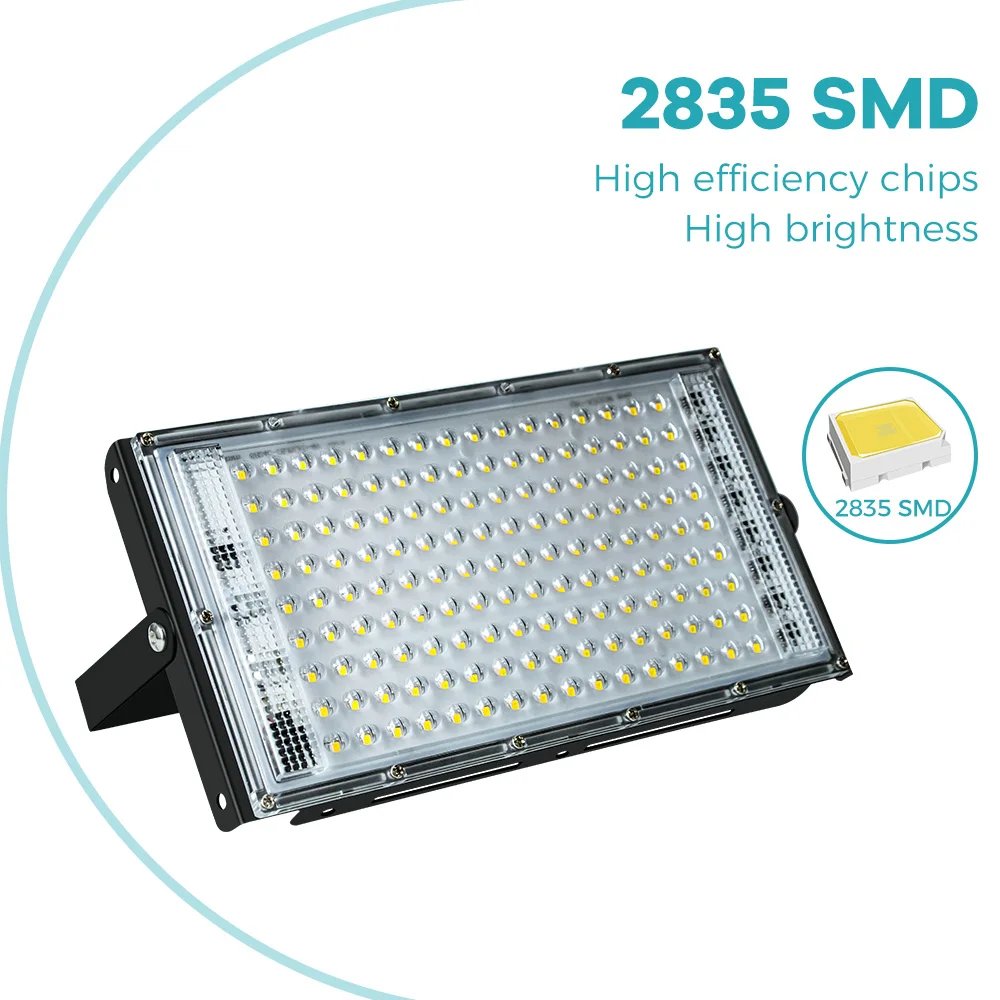 200W LED 투광 조명 야외 가로등 220V 슈퍼 밝은 외부 벽 조명 안뜰 복도 정원 조경 조명
