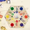 Marble Board Game Gifts 6 Dice 36 Marbles Painted Educational Toy Desktop Game Flying Chess for Family Game Kids Friends Party 4