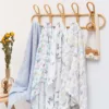 HappyFlute 120*110CM Digital Plain Bamboo Cotton 2Layer Comfortable Muslin Swaddle High Quality Wrap For Newborn Baby 4