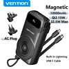 Vention 22.5W Power Bank  Magnetic 10000mAh Portable Wireless Fast Charging  with Built-in USB-C Cable AC Plug for iPhone 16 1