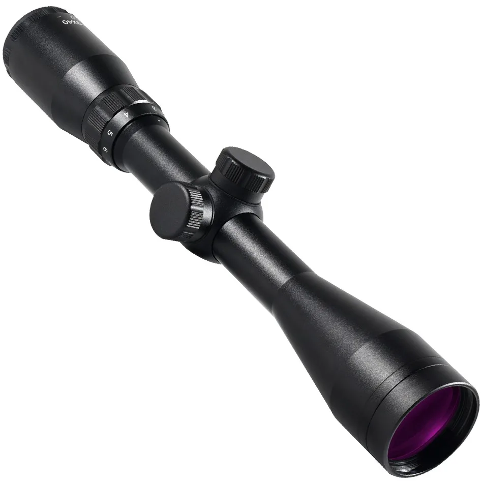 Rifle Scope Tactical Magnifier Scope 3-9x40NG Purple Lens Anti Glare Tactical Rifle Scope HD Telescope Fits Long Range Shooting 11/20mm Rail Hunting Firearms Airsoft