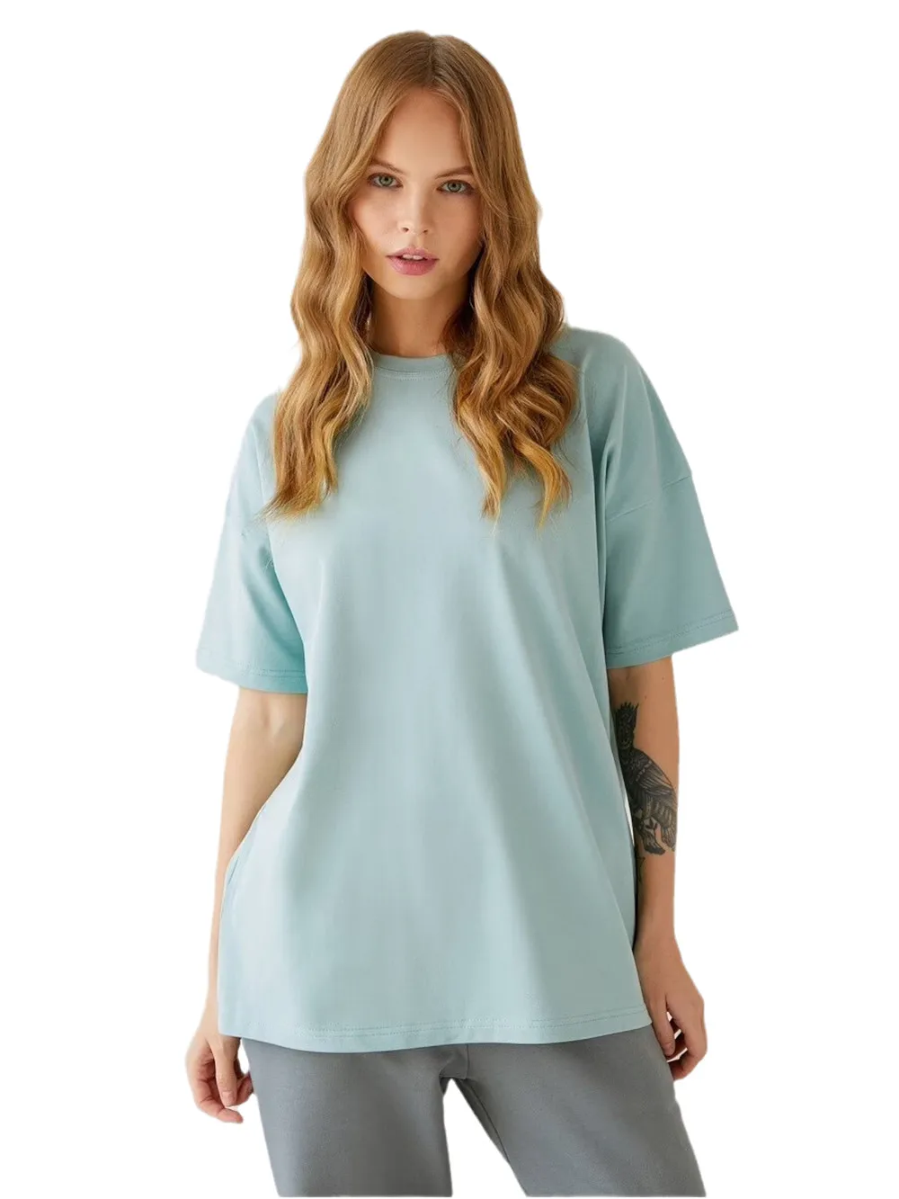 

Blue Boutique Summer Cotton Tee Women's Casual Clothing T-Shirt Fashion Street-Wear O-Neck Elegant Female Shirt Tee